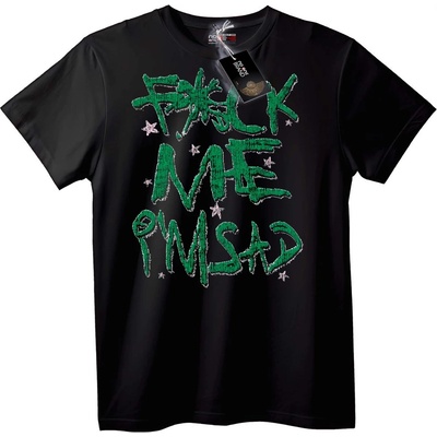 NOONEBRAND Тениска F*CK ME Аз Съм Тъжен - 2XL, White