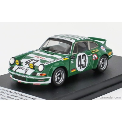 Trofeu Porsche 911 Carera Rs Coupe night Version N 43 24h Le Mans 1973 Jurgen Zink Gerd Quist Manfred Laub Zelená Bílá 1:43