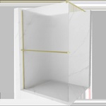 Mexen Kioto+ душ екран с рафт Walk-in 80 x 200 см, принтове, златен мат - 800-080-121-55-09 (800-080-121-55-09)