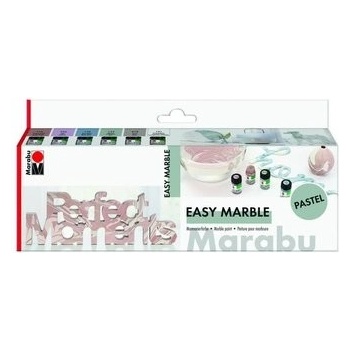Marabu mramorovací pastelová sada 6 ks 15 ml