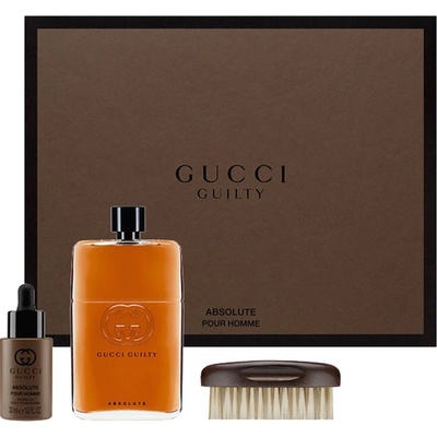 Gucci Guilty Absolute pro muže EDP 150 ml + olej na vousy 30 ml + kartáček dárková sada