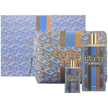 GUESS Amore Capri Унисекс подаръчен комплект Размер EDT 100 ml + EDT 7.5 ml + несесер