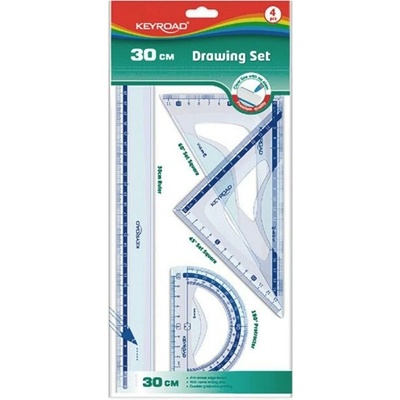 Keyroad rysovacia súprava pravítiek ohybná, transparentná, 30 cm KR971429
