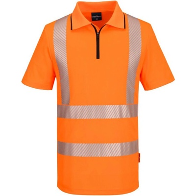 Portwest Polokošile KX302 na zip sportovní reflexní krátký rukáv Oranžová 5XL