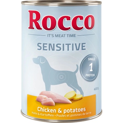Rocco 24x400г смесена опаковка (4 вида) Rocco Sensitive консервирана храна за кучета