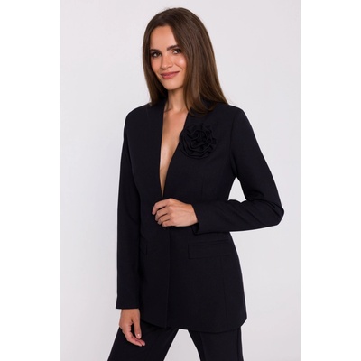 Stylove Woman's Flower blazer black čierna