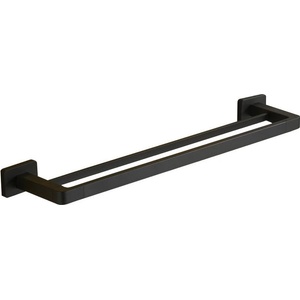 Mexen Asis двойна закачалка за кърпи, черна - 7017625-70 (7017625-70)