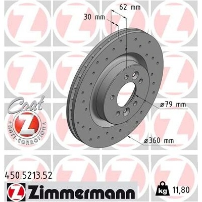 Brzdový kotúč ZIMMERMANN 450.5213.52 (450521352)