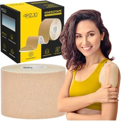 4FIZJO Kinesio tejpovacia páska béžový 5 cm x 5 m