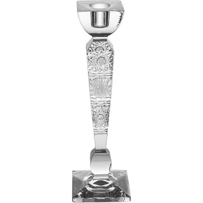BOHEMIA CRYSTAL Broušený svícen Olympia 255 mm. Bohatý brus Klasik