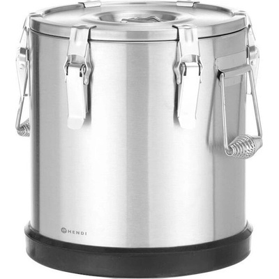 Nerezová termoska Kitchen Line pro přepravu potravin, HENDI, Kitchen Line, 15L, Stříbrná, o300x(H)330mm