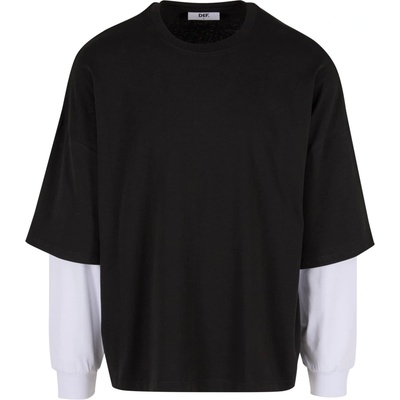 DEF DFLS029 pánské triko JET BLACK/BRIGHT WHITE