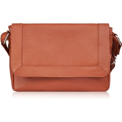 Svetlo hnedá dámska kožená crossbody kabelka Natalia