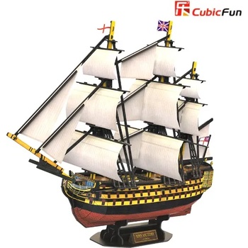 CubicFun 3D пъзел със 189 части CubicFun - Кораб HMS Victory