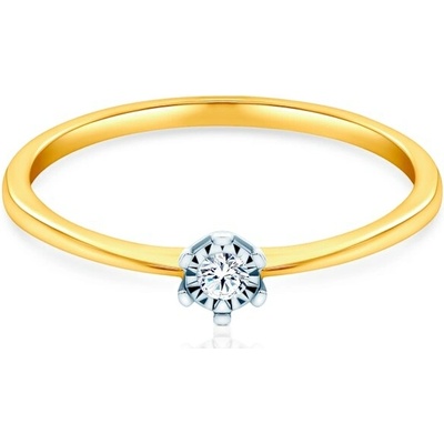 Savicki Zásnubný prsteň dvojfarebné zlato diamant SAVPI KU 40100 Z