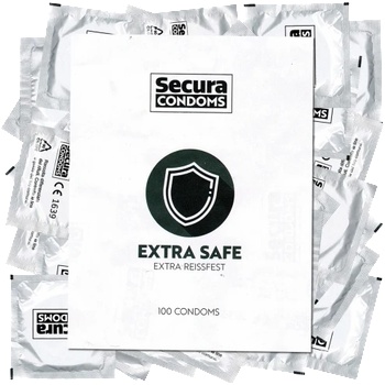Secura 100 бр. Плътни презервативи Secura Extra Safe