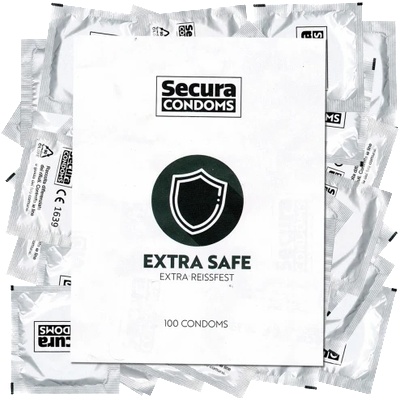 Secura 100 бр. Плътни презервативи Secura Extra Safe