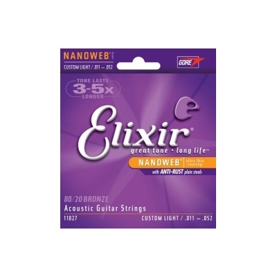 Elixir 11027 Bronze 80/20 Custom Light 11/52