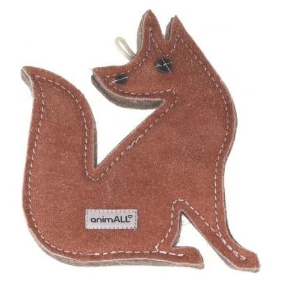 animALL Hračka Liška natural kůže podložená plstí 20 x 15 cm