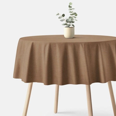 Goldea okrúhly obrus peru hnedý Ø 220 cm