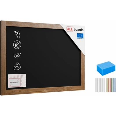 Allboards 70 x 50 cm tabule černá křídová v dřevěném rámu TB75