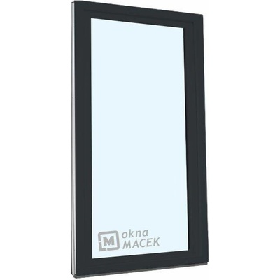 Knipping balkonové dveře 90 x 200 cm OS s jednostrannou klikou madýlkem a PVC rámem pravé antracit/bílá
