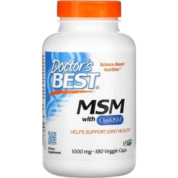 Image 1 of Doctor's Best BEST Vegan MSM 1000 mg | With OptiMSM [180 капсули]