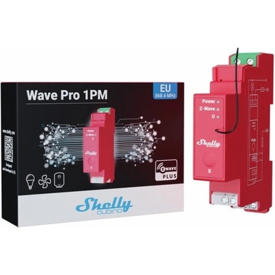 Shelly Qubino Pro 1PM 1-kanálové relé na DIN lištu s měřením energie