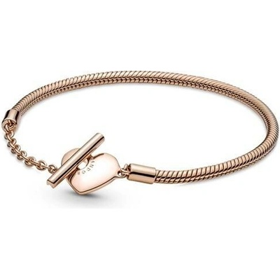 PANDORA Náramek Rose Moments Srdce s prvkem ve tvaru písmene T 19 cm 589285C00-19