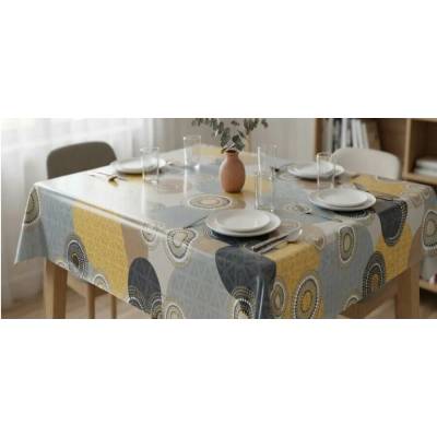 Obrus PVC MIS581, metráž, 20 m x 140 cm, retro kolesá modro-hnedé, IMPOL TRADE