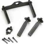 Traxxas Body mount posts, front (2)/ body mount, rear/ body mount sc, TRX4914R (TRX4914R)