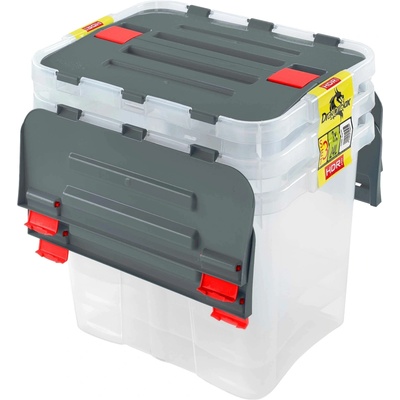 Heidrun Plastový úložný box s víkem Dragon 3x24l