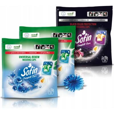 Sofin prací kapsle Black White Vegan Ochrana Barev mix 72 PD