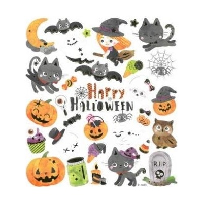 Samolepky papírové barevné Halloween