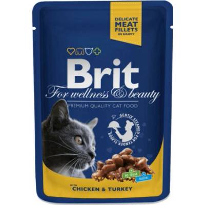 Brit Premium Cat Pouches with Chicken & Turkey 12 x 100 g