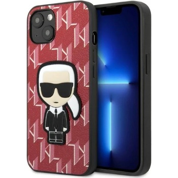 KARL LAGERFELD Кейс Karl Lagerfeld KLHCP13MPMNIKPI за iPhone 13 6.1"", твърд, червен / червен, Monogram Ikonik Patch (KF001325-0)