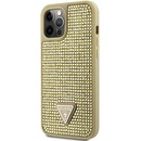 Pouzdro Guess, Rhinestones Triangle Metal Logo iPhone 12 Pro MAX zlaté