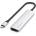 Satechi 4-in-1 USB-C Aluminum Slim Multiport Adapter 4K - мултифункционален хъб за свързване на допълнителна периферия за компютри с USB-C (сребрист)