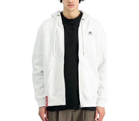 Alpha Industries Basic Zip Hoody SL white