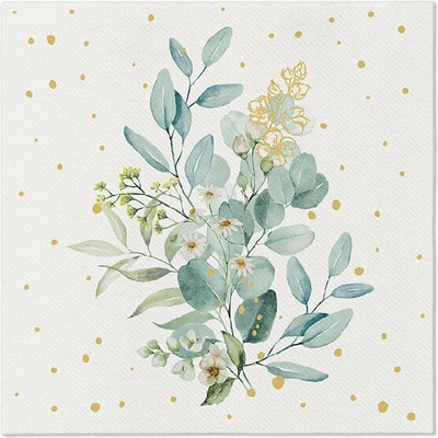 PAW AIRLAID Ubrousky Eucalyptus Bouquet 50ks 40x40cm