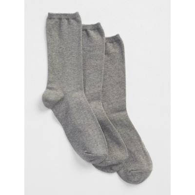 GAP ponožky basic crew socks 3 páry dámské šedá