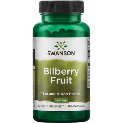 Swanson Bilberry Fruit, 470 mg, 100 капсули, Swanson (SW958)