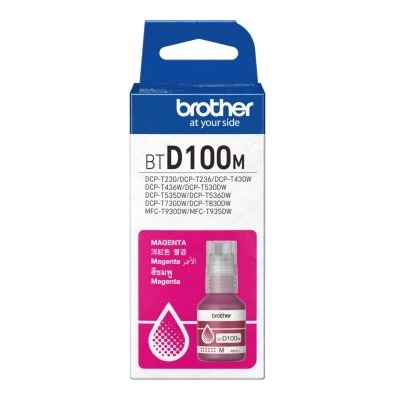 BROTHER БУТИЛКА МАСТИЛО ЗА BROTHER MFC-T930DW/DCP-T830DW/DCP-T730DW/DCP-T530DW/DCP-T430W/DCP-T230 - Ink Bottle - Magenta - PN BTD100M (BT-D100M) (BTD100M)
