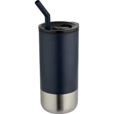 Grayson termohrnek s tepelnou izolací a brčkem 480 ml Námořnická modrá