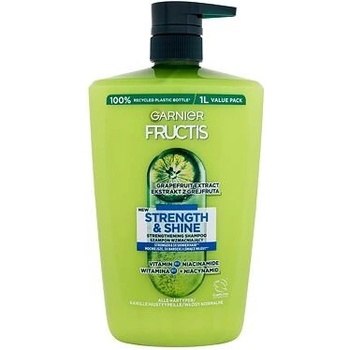 Garnier Fructis Strength & Shine Strengthening shampoo Posilňujúci šampón pre všetky typy vlasov bez lesku a sily 1000 ml