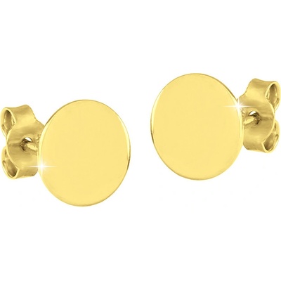 Gemmax Zlaté náušnice Talířky GLEYN-34291