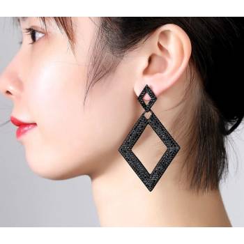 Jewelry & watches Обици JEWELRY & WATCHES - Rhombus - Black - F42