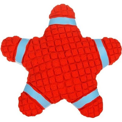 Reedog star red, latexová pískací hračka, 15 cm