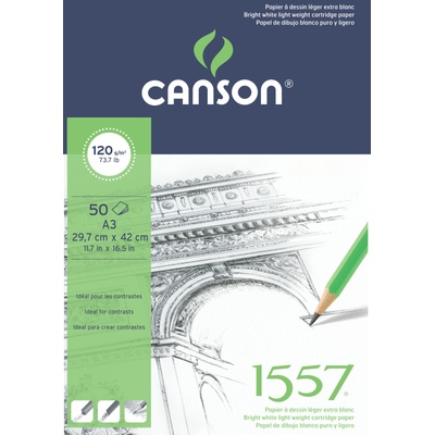 Canson Pad 1557 Sketching Скицник 50 A3 120 g (C204127409)