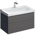 Geberit Долен шкаф за окачена мивка Geberit Xeno2, сив, 2 чекмеджета, 88 см (500.509.43.1)